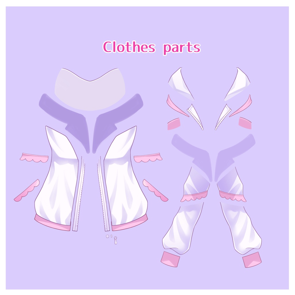 【汎用】ゆるふわツインドリルちゃん【パーツ分けPSD】/【Generic】Twin Drills Hair Girl【layered PSD】】