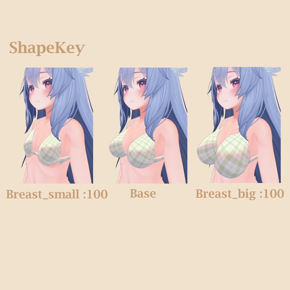 【桔梗用】チェックカラー三角ビキニ【MA設定済み】