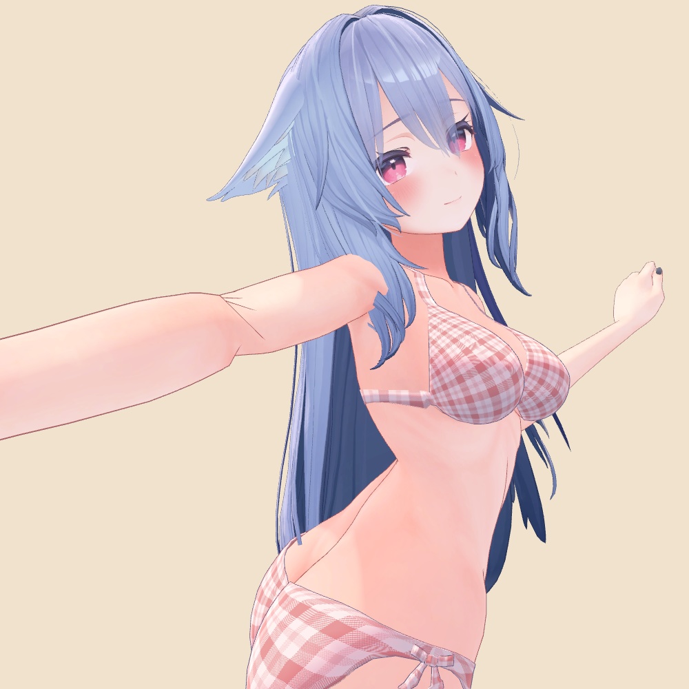 【桔梗用】チェックカラー三角ビキニ【MA設定済み】