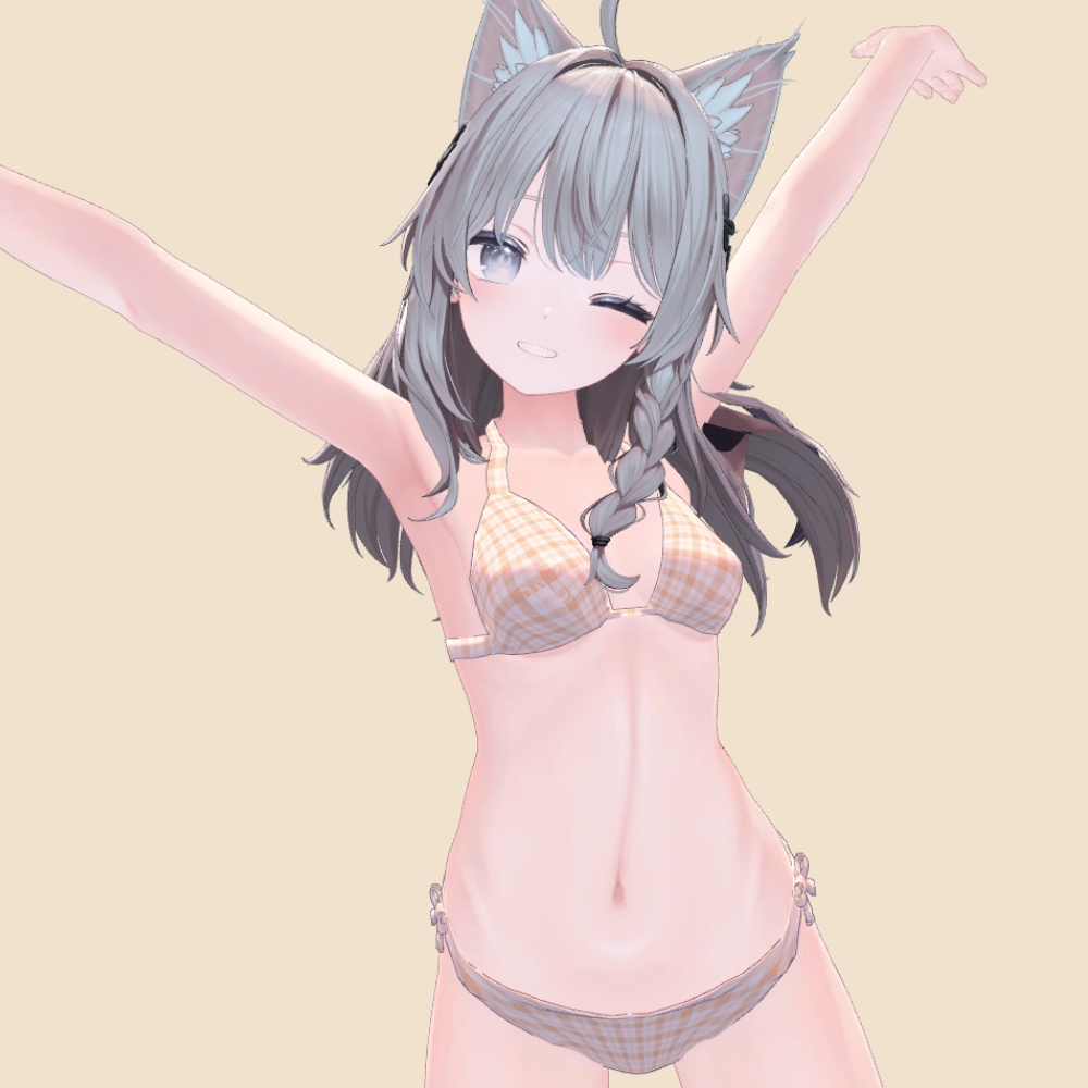 【しなの用】チェックカラー三角ビキニ