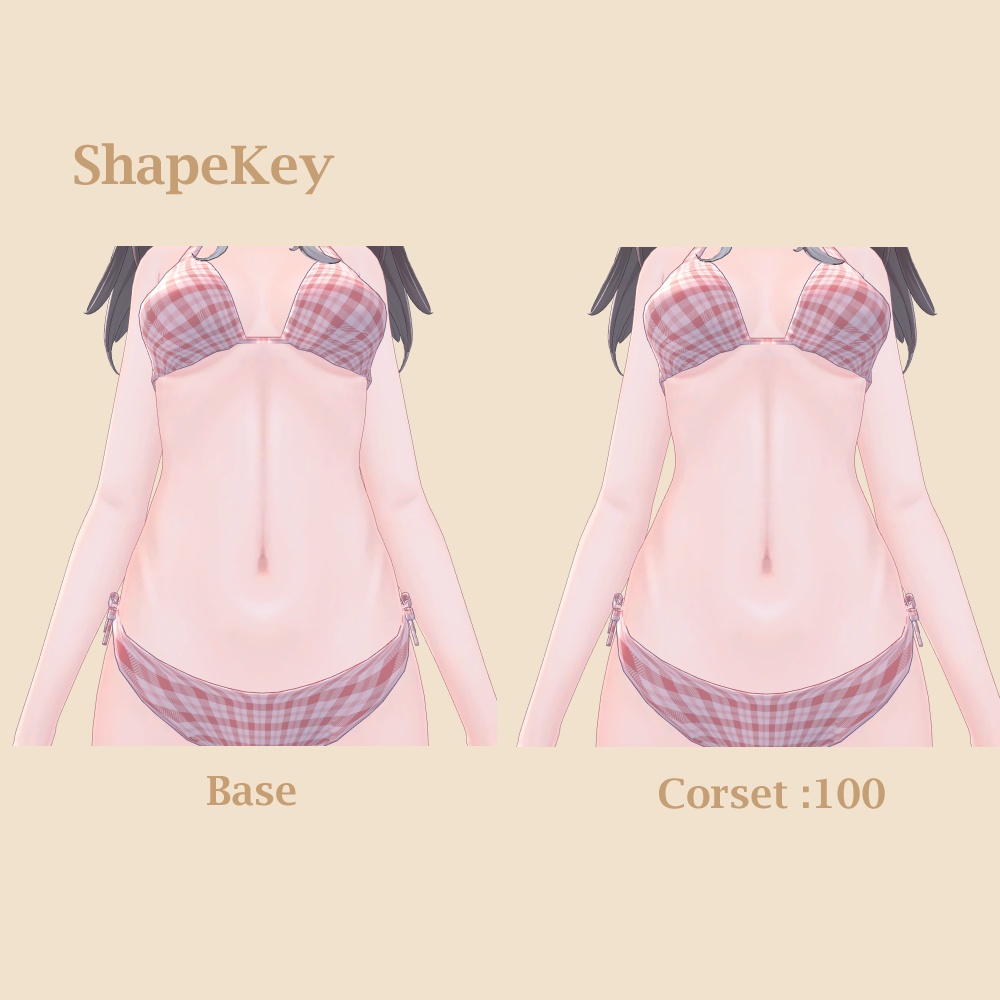 【しなの用】チェックカラー三角ビキニ