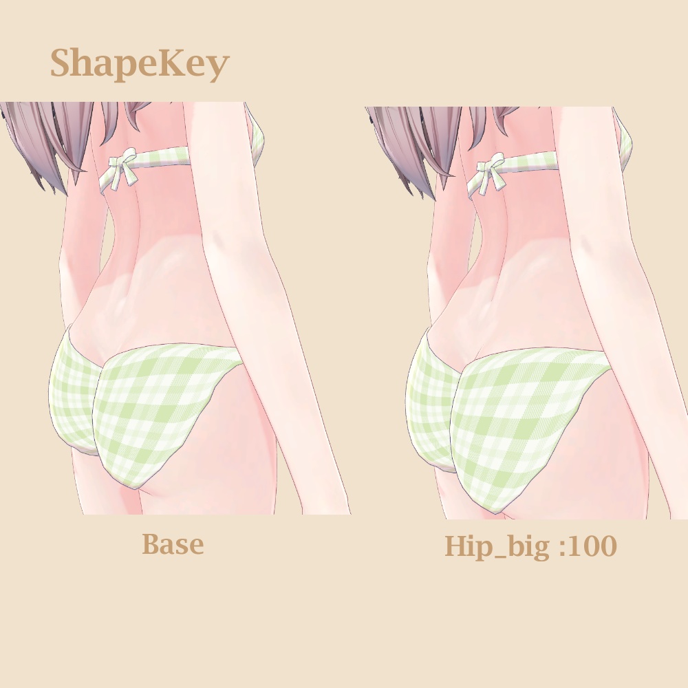 【しなの用】チェックカラー三角ビキニ