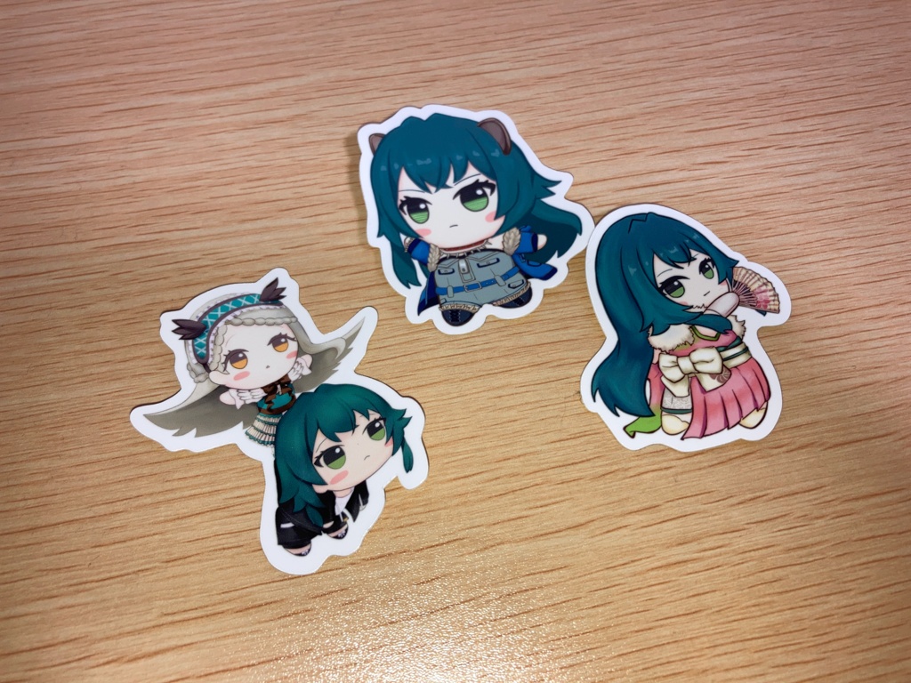 (二次創作)ちびぐるみ手毬ステッカー