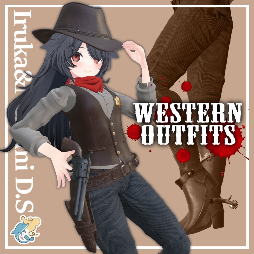 WESTERN OUTFITS(デルタフレア用衣装) - イルカネズミ百貨店 - BOOTH