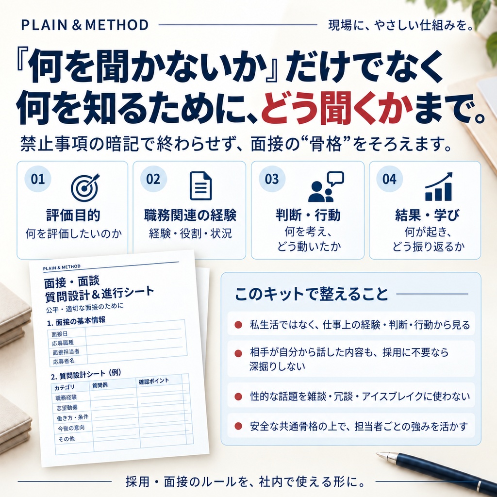 求職者等セクハラ対策 実務キット|採用ルール・面接ガイド・15分研修・相談窓口【2026年10月1日施行対応】