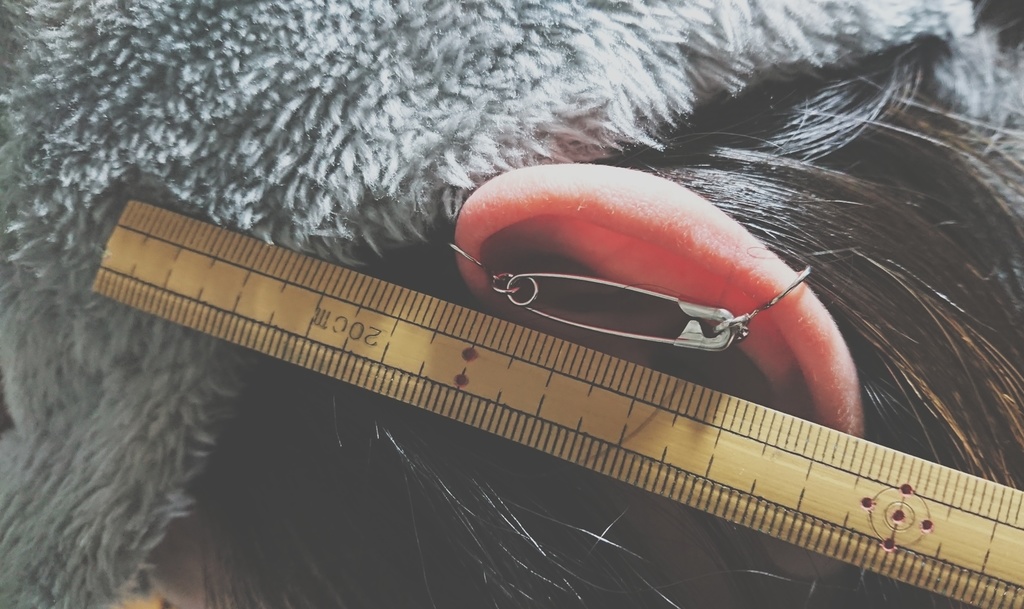 安全ピンのフェイクインダストリアル【イヤリング】