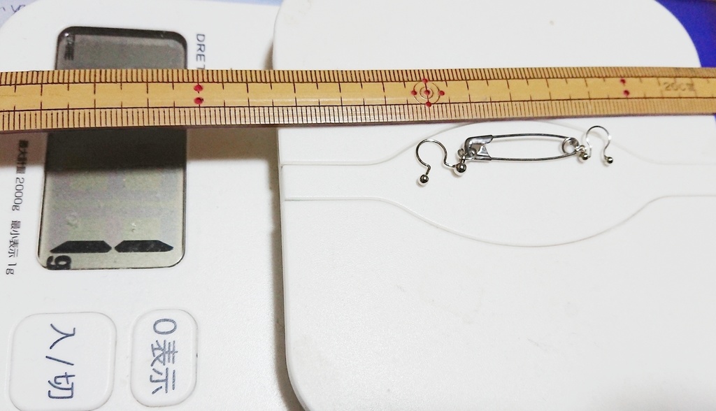 安全ピンのフェイクインダストリアル【イヤリング】