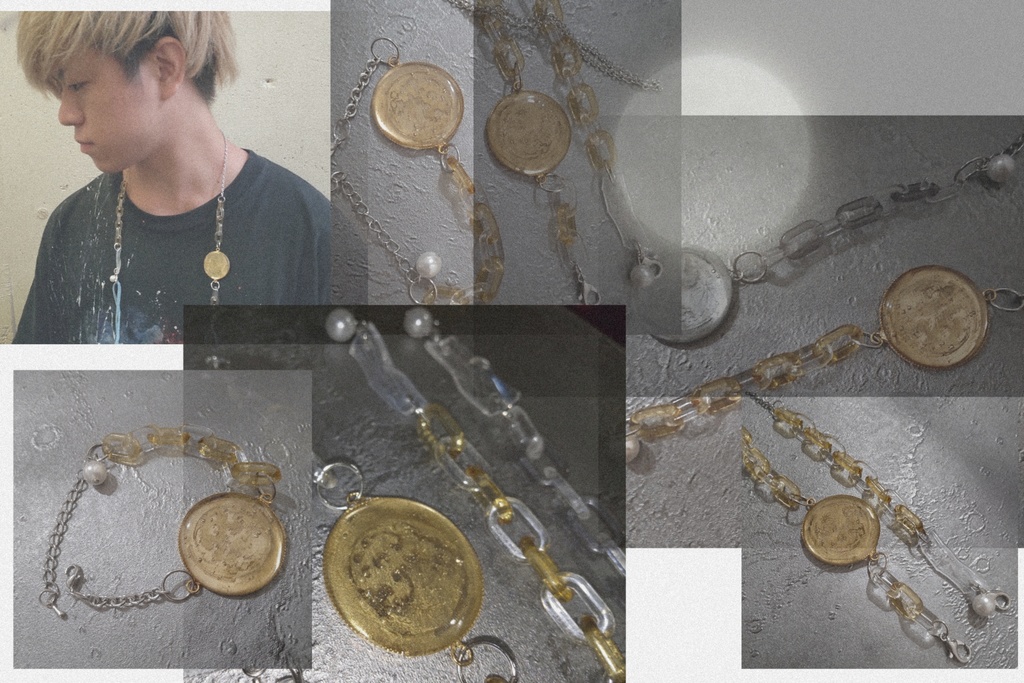 満月のマスクチェーン・ブレスレットセット