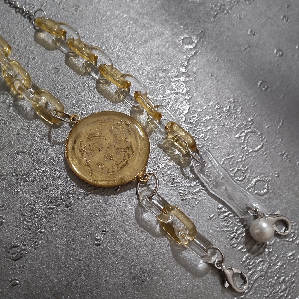 満月のマスクチェーン・ブレスレットセット