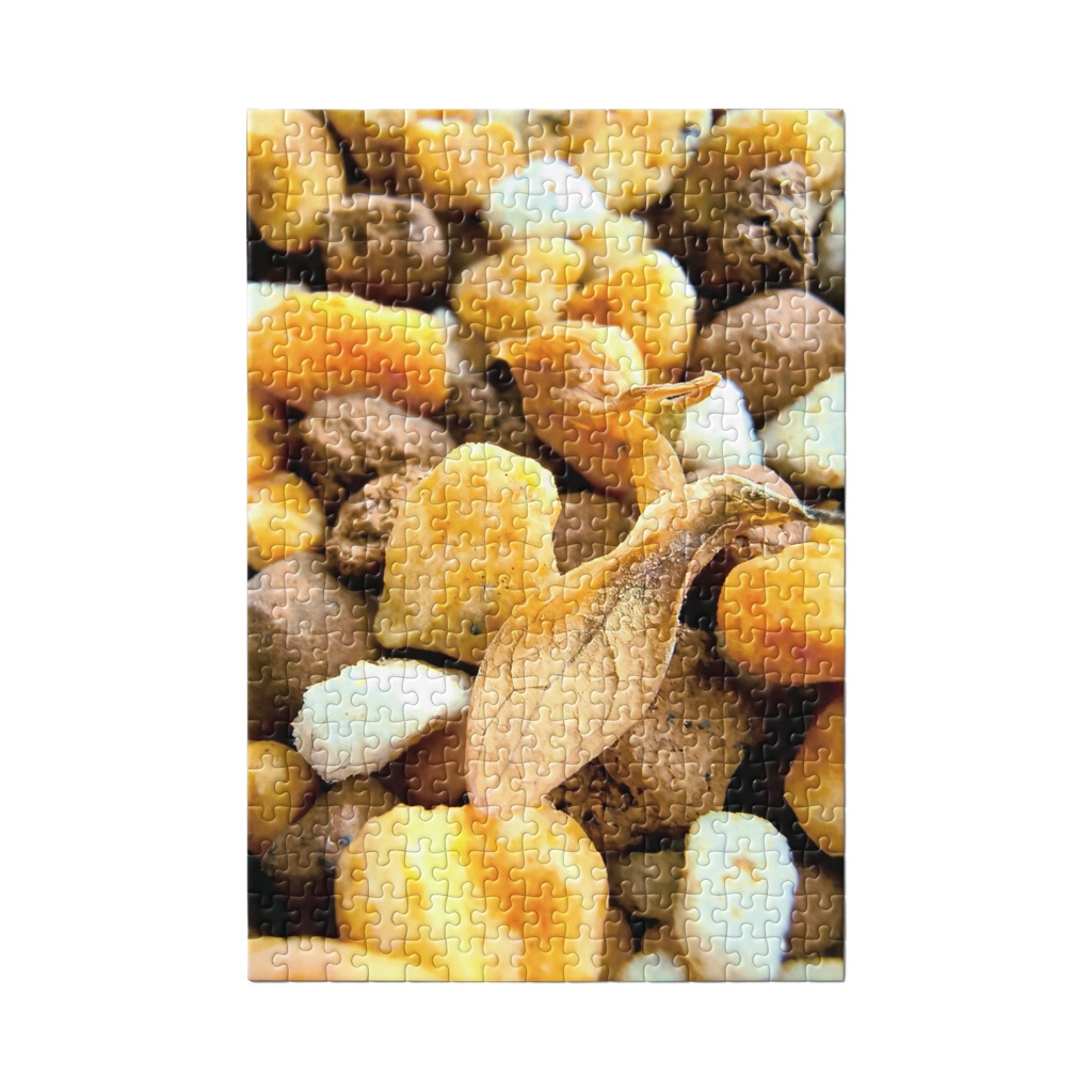 Macro Green ジグソーパズル - シェフレラの落ち葉