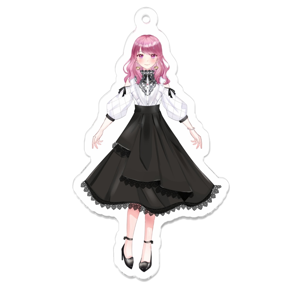 リン子アクリルキーホルダー(黒)