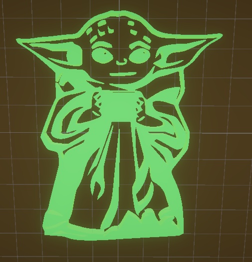 Grogu Neon 3D