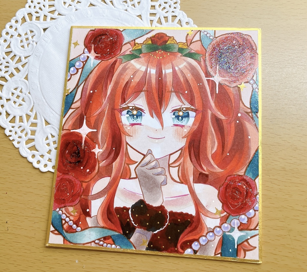 【原画】赤色の薔薇のプリンセス❤️🌹