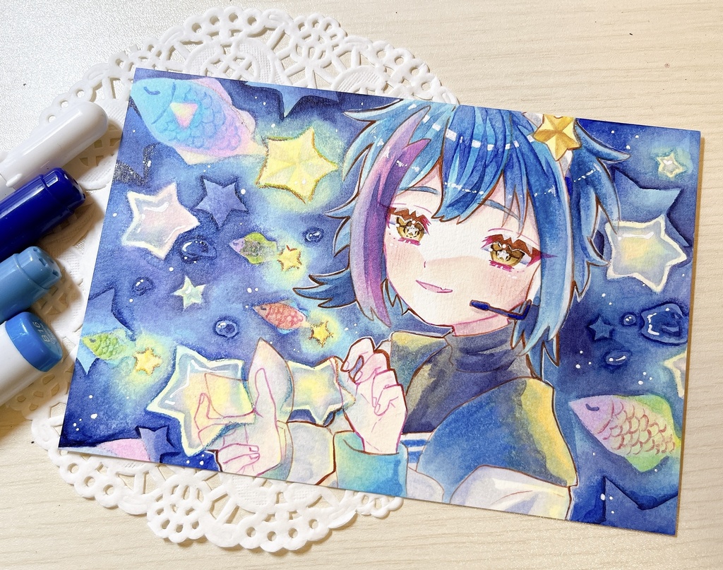 【原画】ステラと夏の流星魚