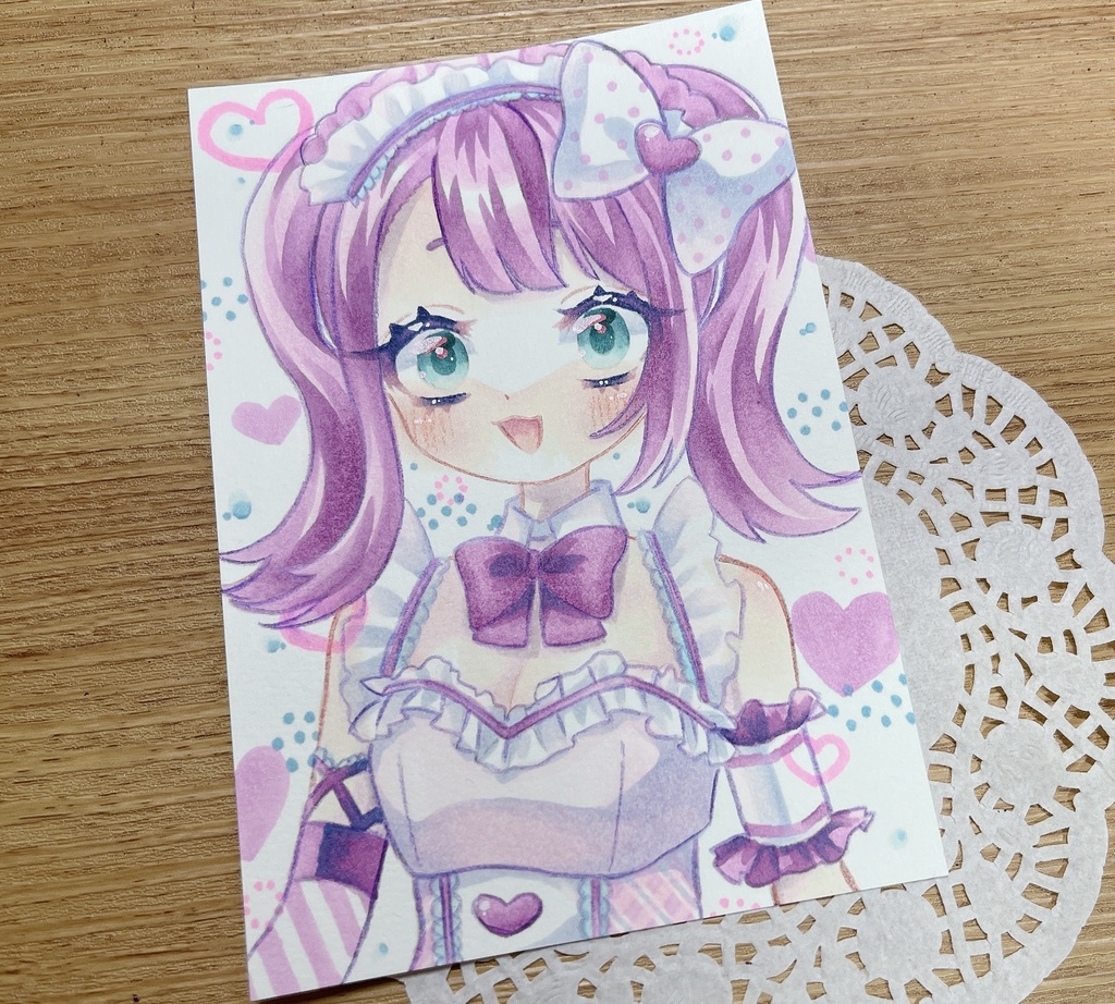 【原画】パープルメイドちゃん💜