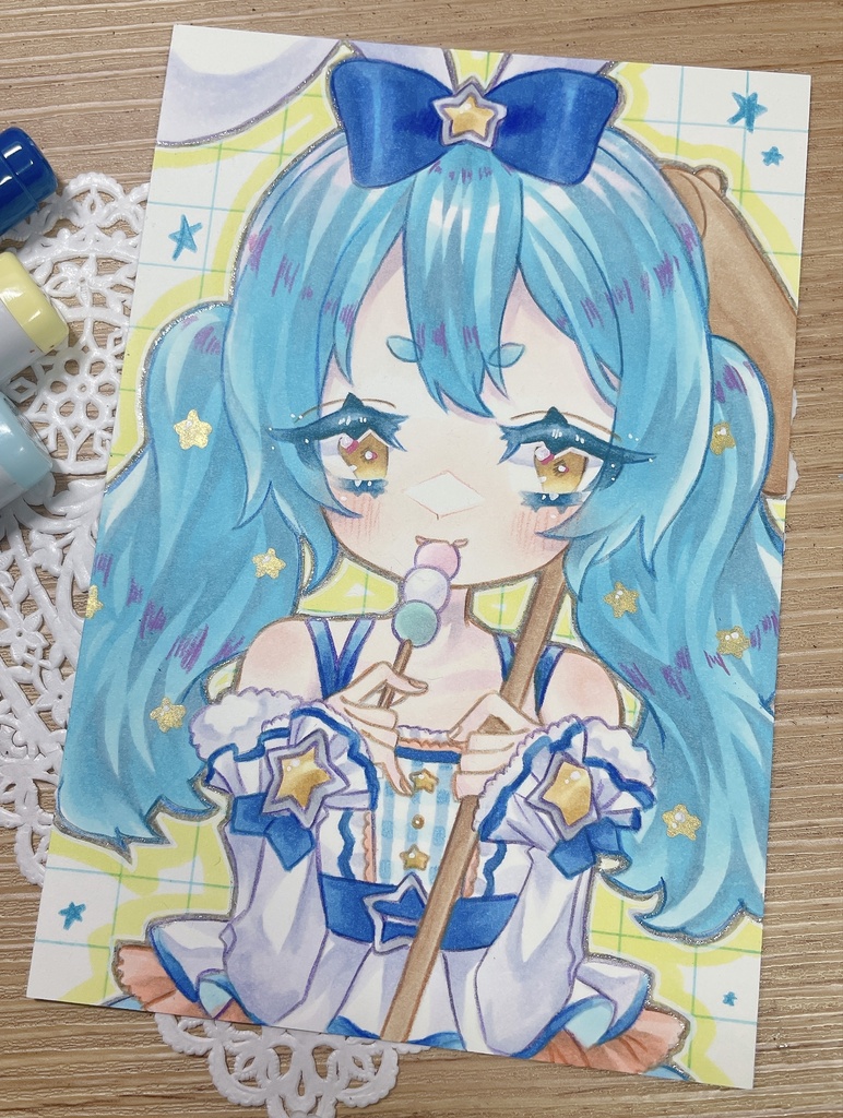 【原画】月兎ちゃん⭐️🍡🩵