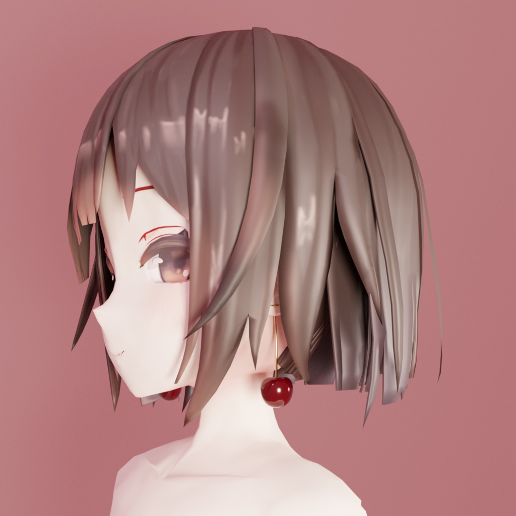 【VRChat用】cherry earings さくらんぼのピアス