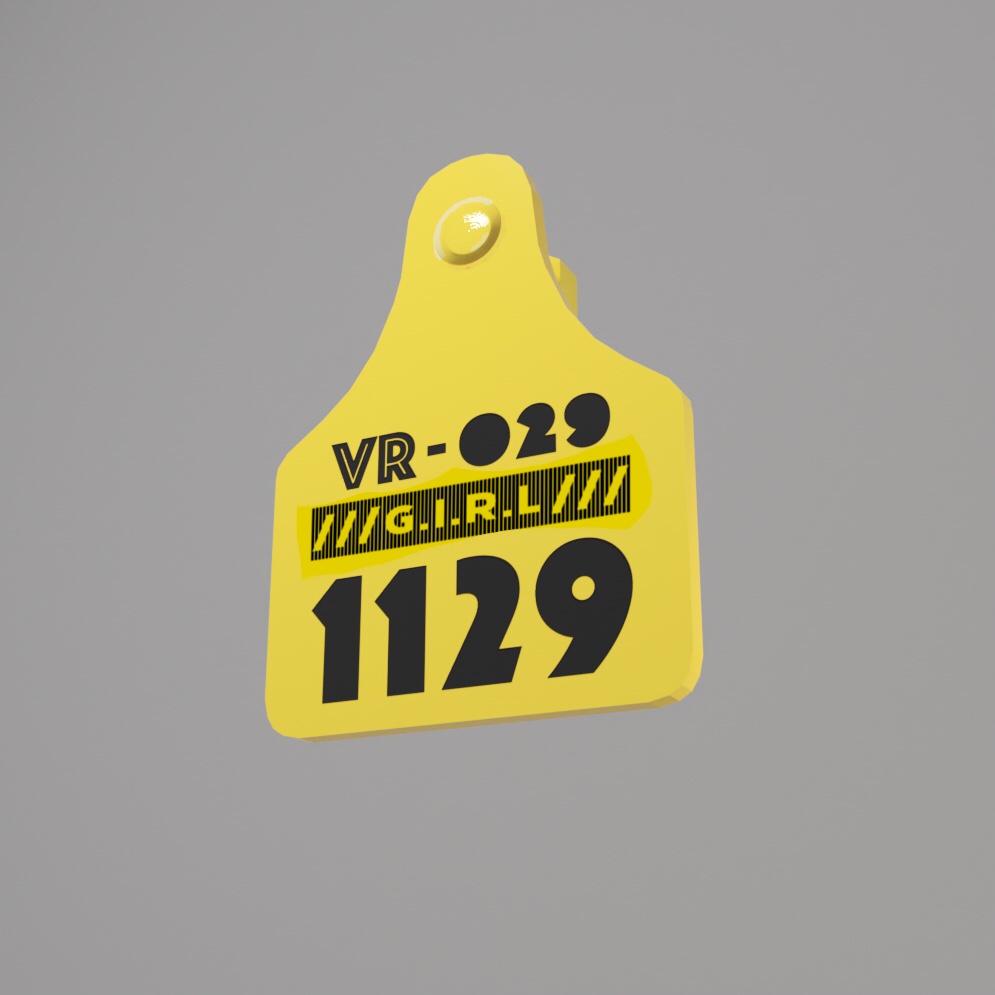 【VRChat用】cow earings バ美肉ピアス