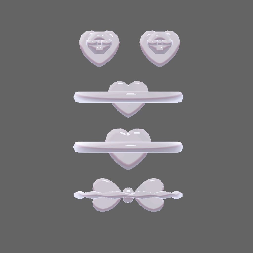 【VRChat用】pure white rings 純白の指輪