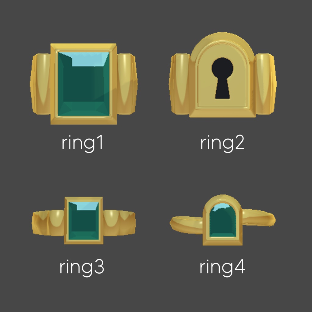 【VRChat用】keyring_鍵穴の指輪
