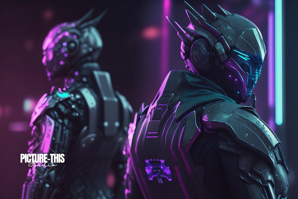 50 Epic Scenes of Futuristic Cyborgs Pack: A Gallery of Power and Progression | Vol 01