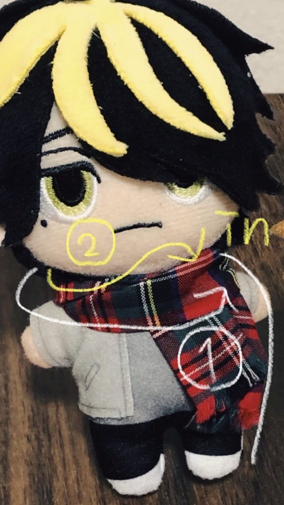 ぬいちゃんマフラー(10〜12cm用)