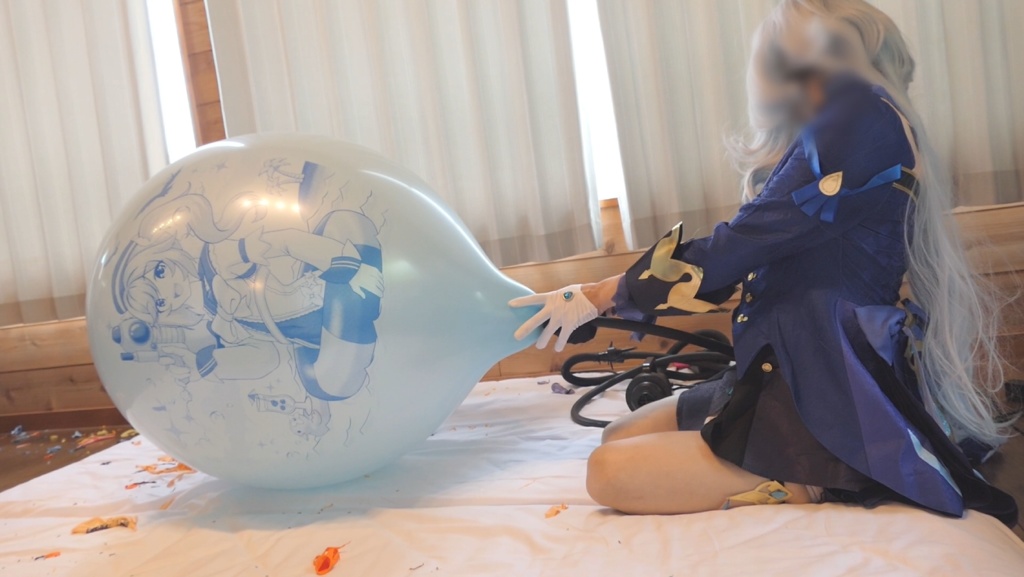 24インチイラスト風船連続割り4連発