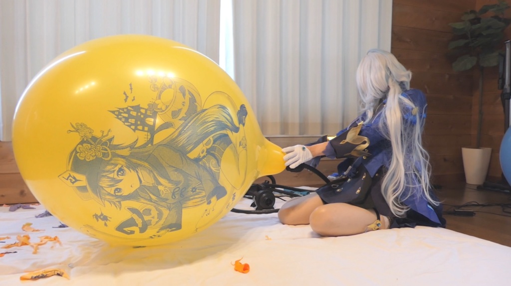 24インチイラスト風船連続割り4連発