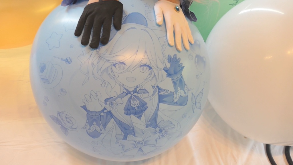 【ノンポップ動画】フ〇ーナのイラスト風船戯れ