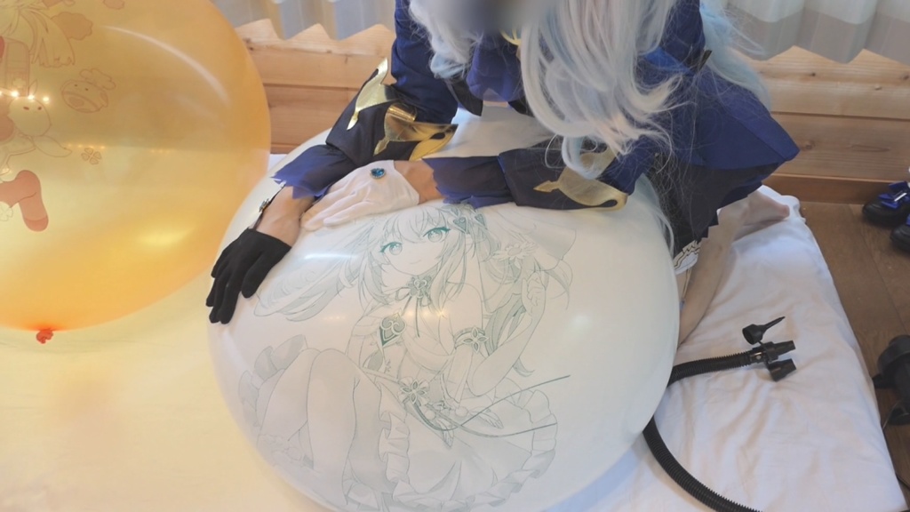 【ノンポップ動画】フ〇ーナのイラスト風船戯れ