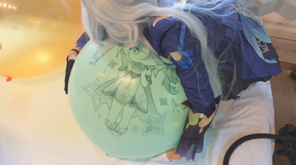 【ノンポップ動画】フ〇ーナのイラスト風船戯れ