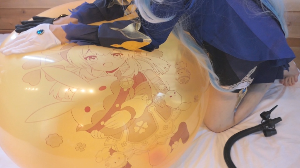 【ノンポップ動画】フ〇ーナのイラスト風船戯れ