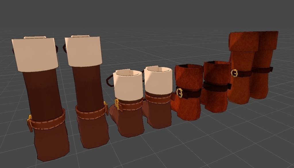 ブーツ詰め合わせver2(スキニング済み)