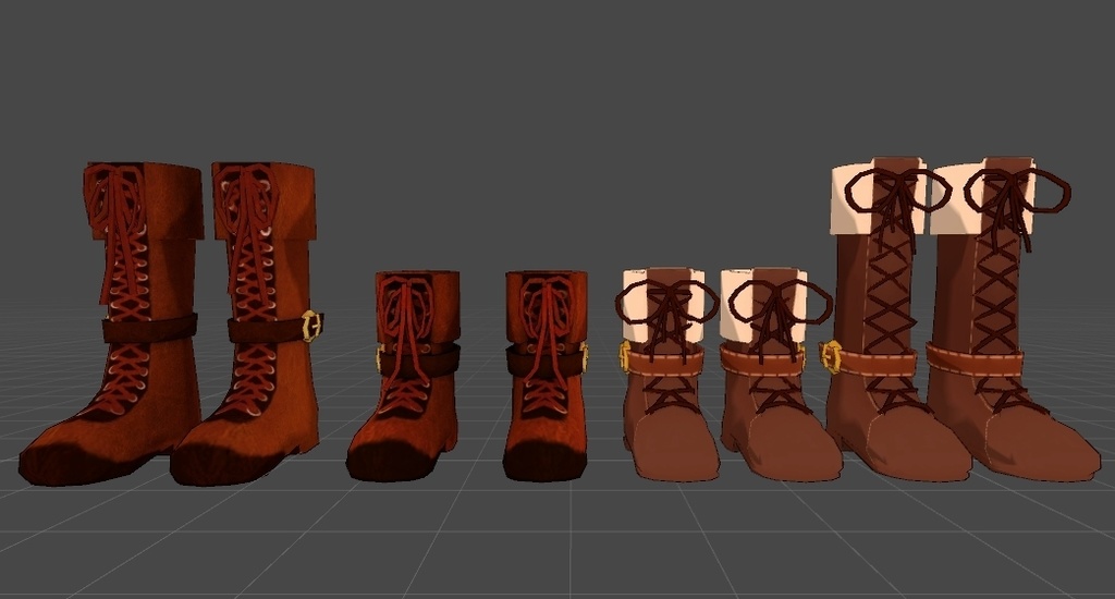 ブーツ詰め合わせver2(スキニング済み)