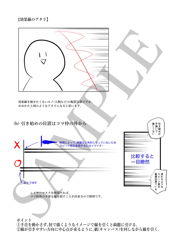 同人誌にも使える漫画テクニック Vol 1 効果 集中線編 Hondel Booth