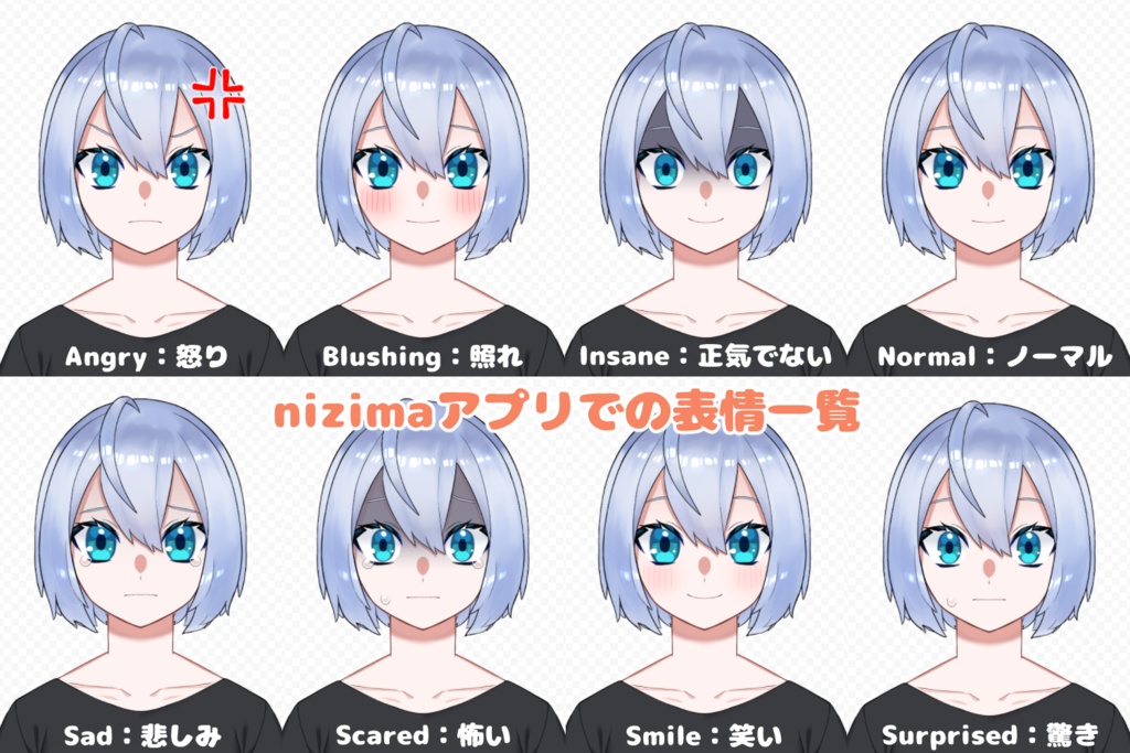 Facerig&nizimaアプリ対応Live2D作成キット