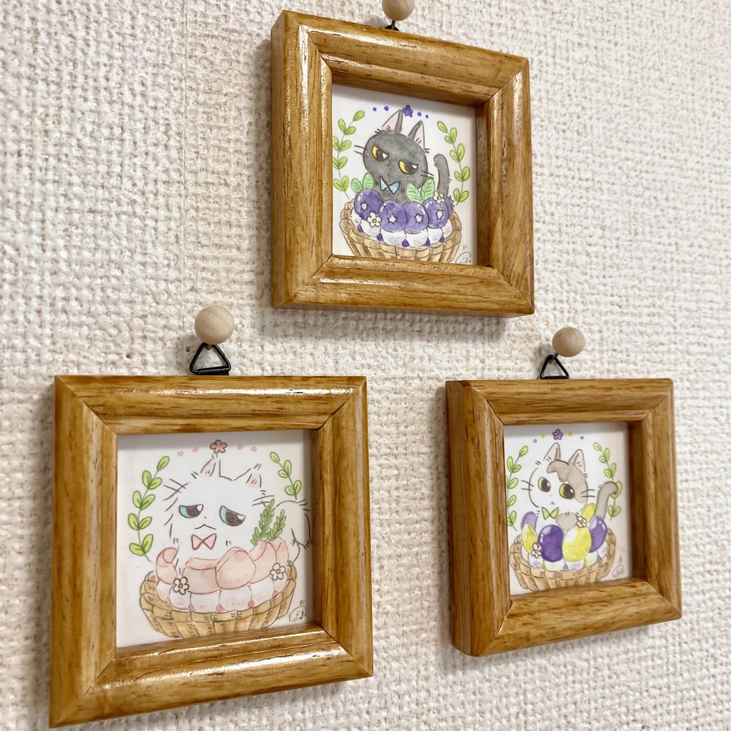 ネコたちのタルト【ミニ原画】