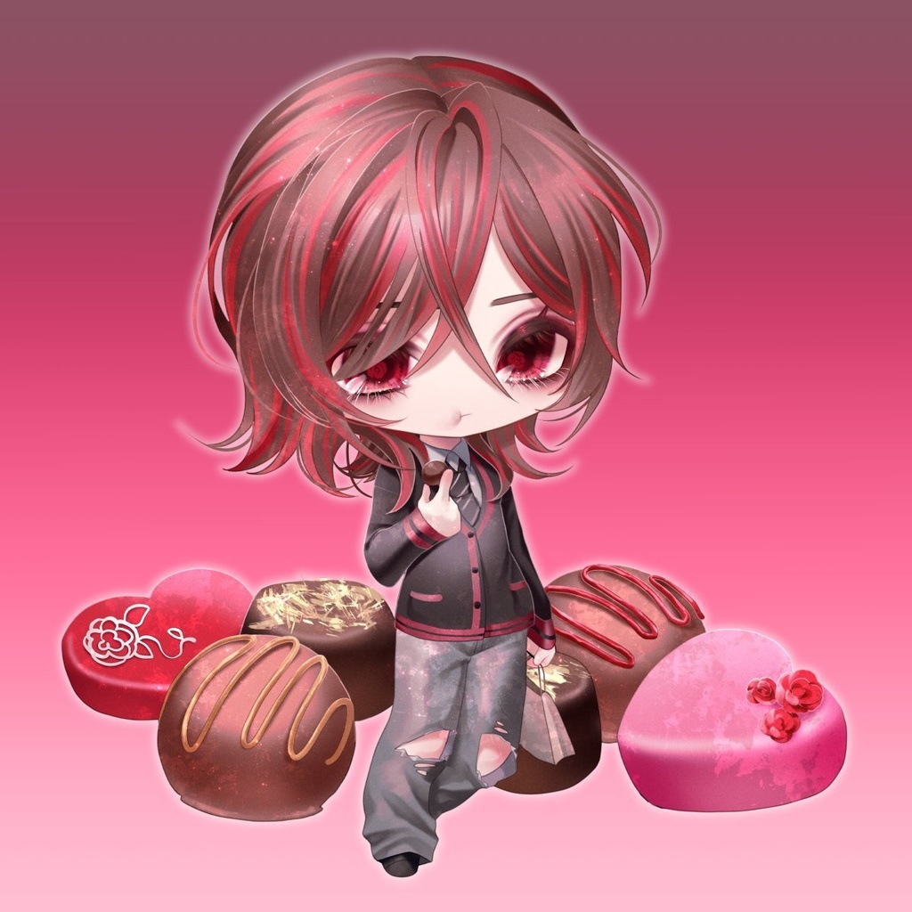 ちびキャラチョコレートアクリルキーホルダー