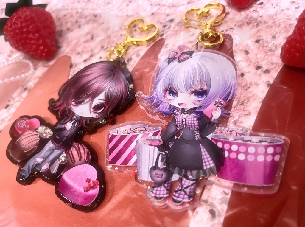 ちびキャラチョコレートアクリルキーホルダー
