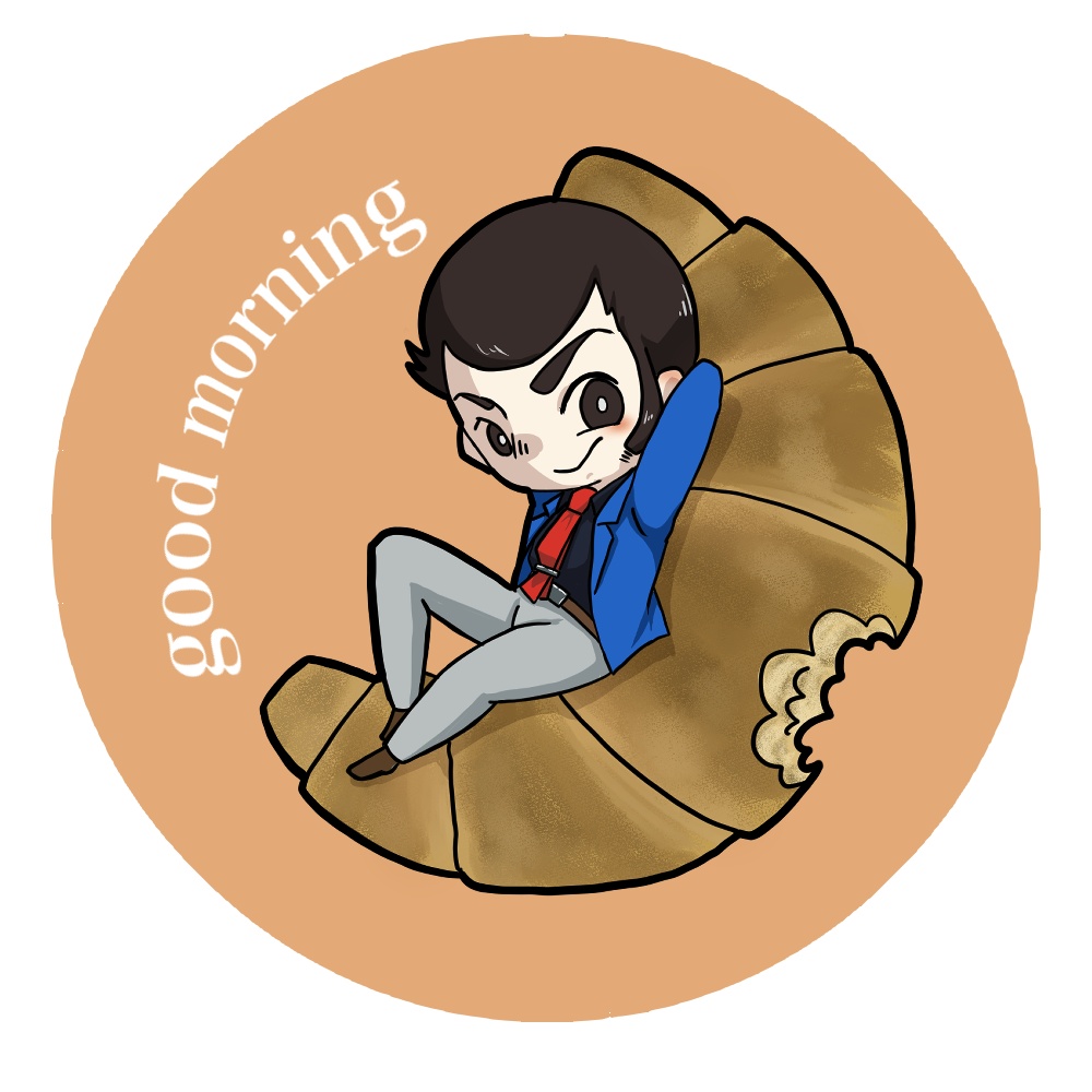 朝ごはん缶バッジ【ルパン三世】