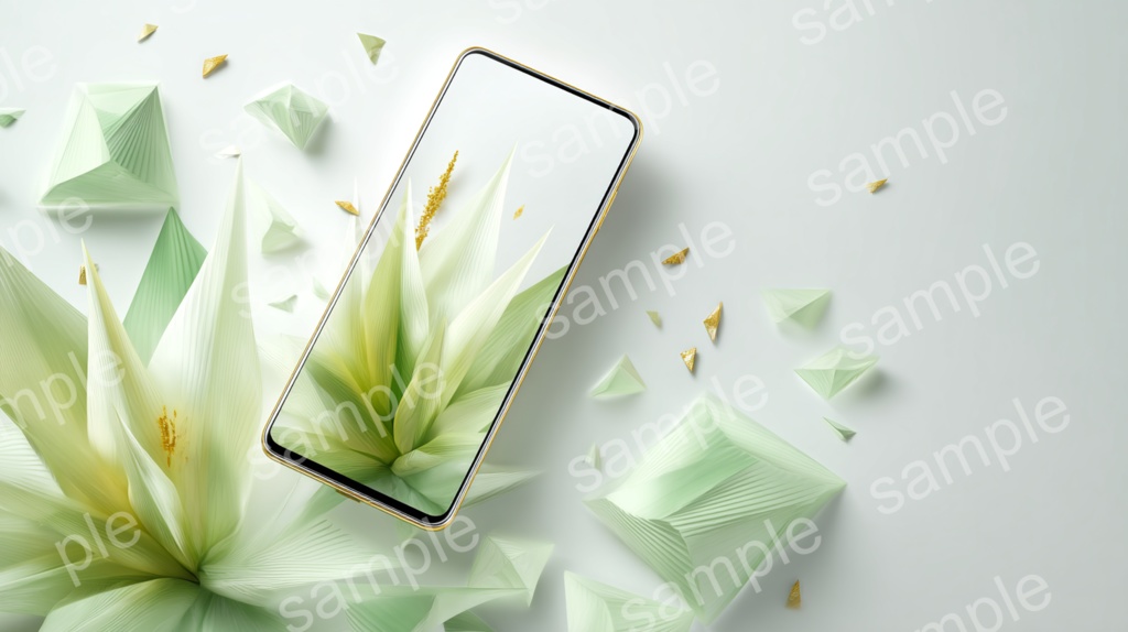 【人物あり|スマホ×ビジネス女性】自然な光彩が映えるフェミニン素材セット Vol.7