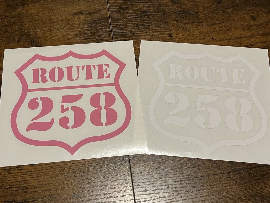 【Route258】カッティングステッカー大（15cm）