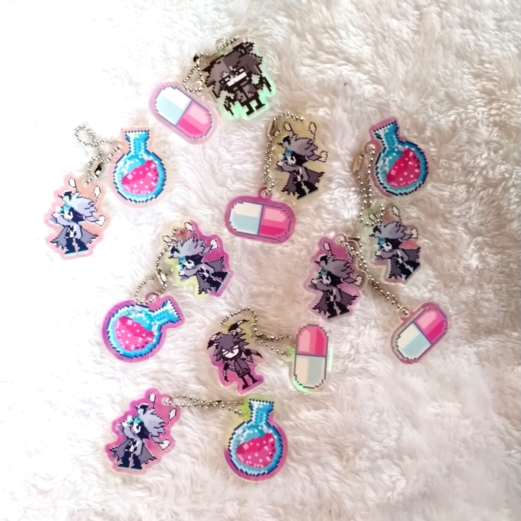 ぴくせるオーロラアクリルキーホルダー
