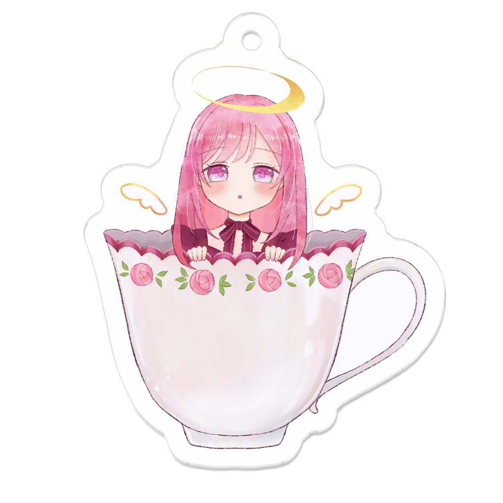 天使ちゃんティーカップキーホルダー