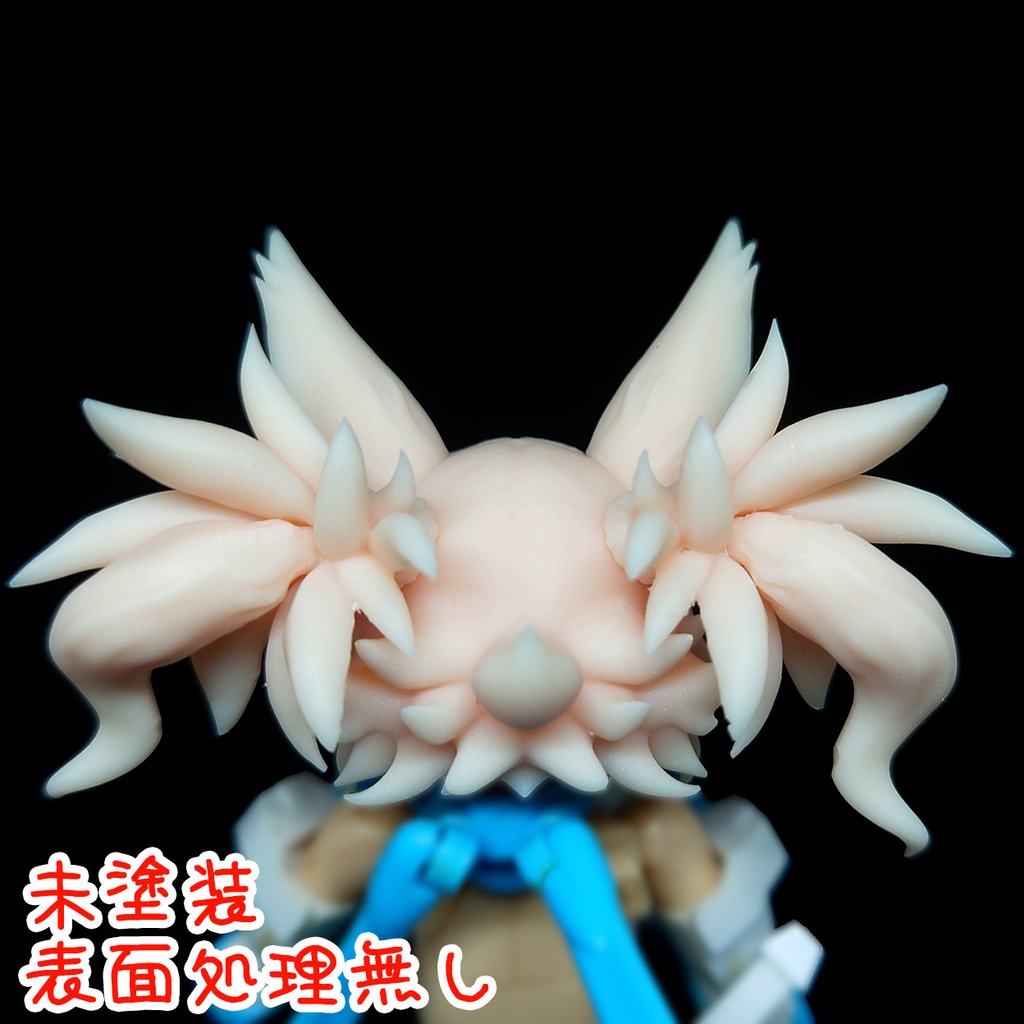 朱羅 & BK汎用ツインテール髪パーツ 狐耳 - (C式)