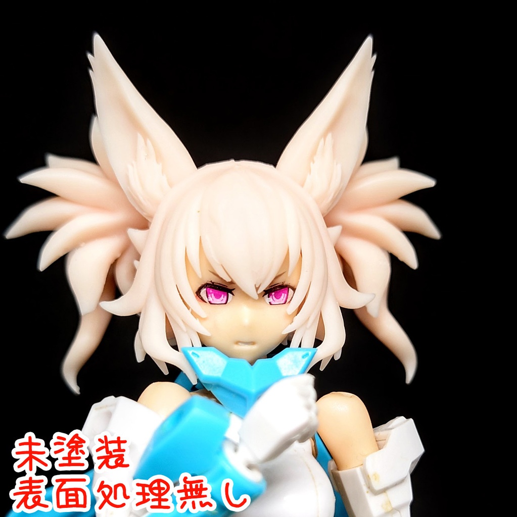 朱羅 & BK汎用ツインテール髪パーツ 狐耳 - (C式)