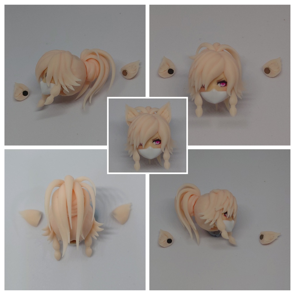 朱羅專用 髪パーツVol.2 神秘style 含 猫耳 (R)