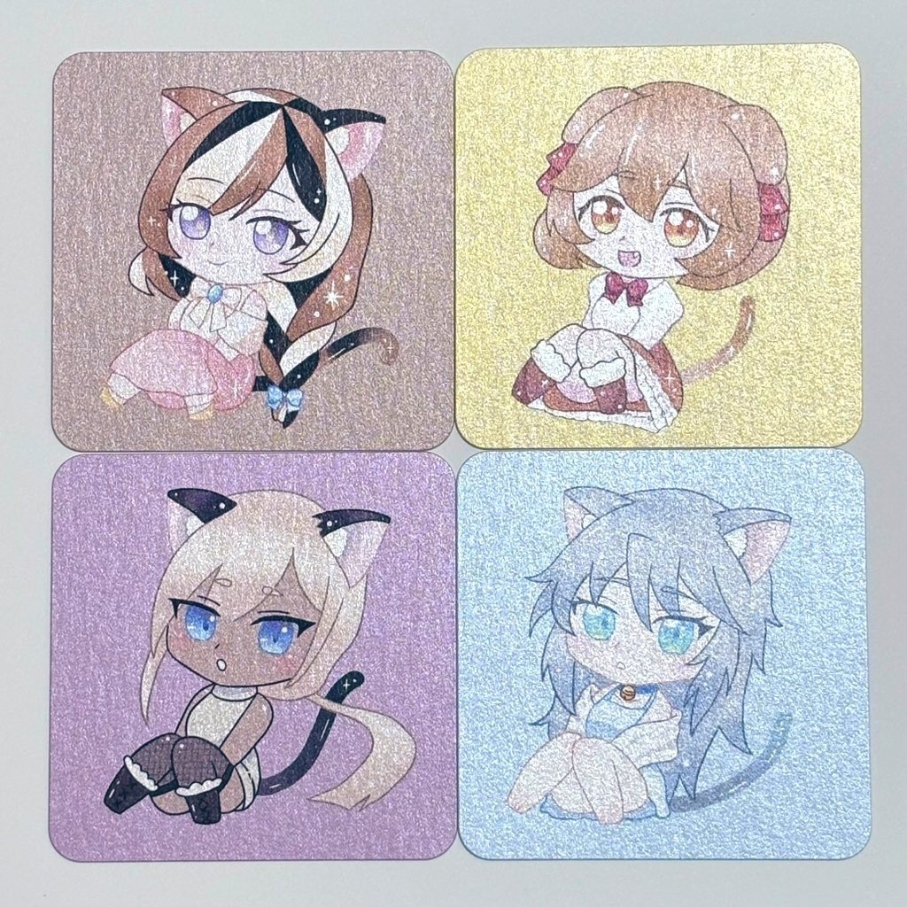 猫ちゃんミニカードAセット（4枚入り）