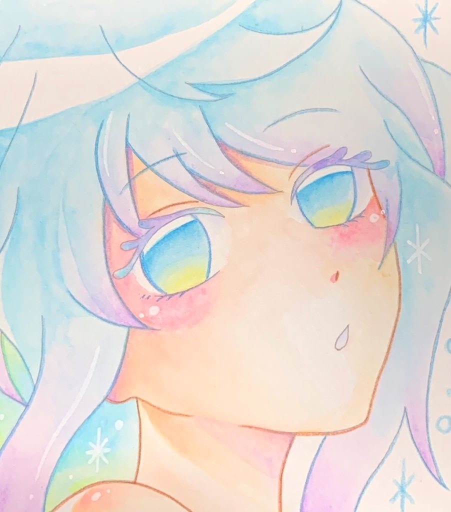 海の月（原画•ミニ色紙）
