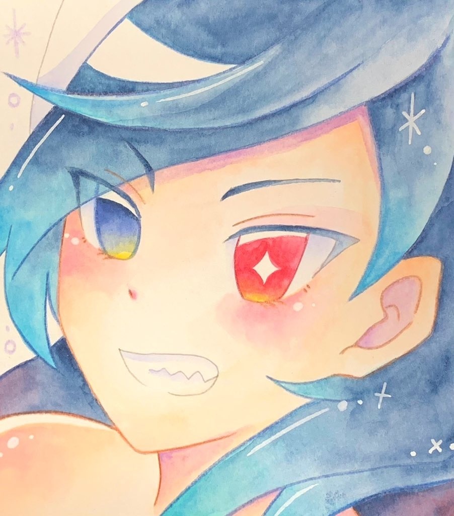 海の王者（原画•ミニ色紙）
